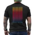 Ciudad Colorida Retro Usa Nostálgico Milwaukee Camiseta Hombre Estampado Espalda