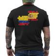 Colombia España Bandera Española Colombiana Camiseta Hombre Estampado Espalda