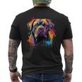 Colourful Cane Corso Dog T-Shirt mit Rückendruck