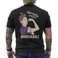 Consapevolezza Della Fibromialgia Per Il Suo Supporto Infrangibile Guerriero T-shirt da uomo con stampa posteriore