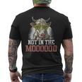 Contadino Divertente Regalo Mucca T-shirt da uomo con stampa posteriore