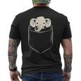 Cool Elephants Pocket Elephant In Pocket Men's Back Print T-Shirt