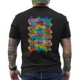 Crazy Sea Fish Bench Summer Tropical Colorful Happyibes T-shirt da uomo con stampa posteriore