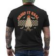 Creep It Real Skateboarding Ghost Retro Halloween Costume Men's T-shirt Back Print