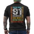 Cumpleaños Feliz 91 Años Feliz 91 Años Regalos Originales Camiseta Hombre Estampado Espalda