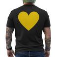 Cuore Giallo Amore E Positività T-shirt da uomo con stampa posteriore