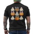Cute Coquette Bows Ghost Pumpkin Season Halloween Autumn Men's T-shirt Back Print