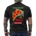 Da Hast Du Pech Pizza Peperoni T-Shirt mit Rückendruck