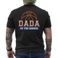 Dada Of Rookie 1St Birthday Basketball Theme Matching Party Men's T-shirt Back Print