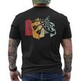 Dart Sport Retro Dartintage Bullseye Dart T-Shirt mit Rückendruck