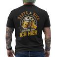 Darts Und Bier Darum Bin Ich Hier Dartspieler Dart T-Shirt mit Rückendruck