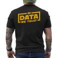 In Data We Trust Programmer & Big Data T-Shirt mit Rückendruck