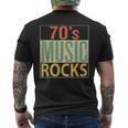 De Los Años 70 Music Rocks Camiseta Hombre Estampado Espalda