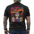 De Los Muertos La Catrina Sugar Skull T-Shirt mit Rückendruck