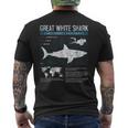 Del Grande Squalo Bianco Science Sharks Facts Geek Graphic T-shirt da uomo con stampa posteriore