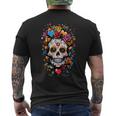 Dia De Los Muertos Crâne En Sucre Motif Jour Des Morts T-shirt imprimé au dos