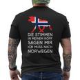 Die Stimmen In Mein Kopf Sagen Mir Ich Muss Nach Norwegian S T-Shirt mit Rückendruck