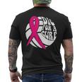 Dig For Cure Pink Ribbon Volleyball Breast Cancer Awareness Men's T-shirt Back Print