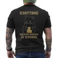 Divertente Gatto Maglia Perché L'omicidio È Sbagliato T-shirt da uomo con stampa posteriore
