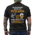 Divertente Pesca Pescatore E Birra Sto Pescando T-shirt da uomo con stampa posteriore