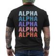Divertido Regalo Nombre Alfa Personalizado Primer Nombre Camiseta Hombre Estampado Espalda