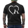 Dog Puppy And Baby Cat Heart Animal Dog & Cat Pet Lovers Men's T-shirt Back Print