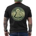 A Dollar Note Allseeing Eye Pyramid Illuminati T-Shirt mit Rückendruck