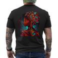 Donna Arte Africana Dell'abbigliamento Astratto Regina Africana Con Collo A T-shirt da uomo con stampa posteriore