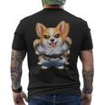 Donna Corgi A Jiu Jitsu Gi Con Collo A T-shirt da uomo con stampa posteriore
