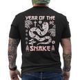 Donna Divertimento Anno Del Serpente Segni Zodiacali Del Capodanno Cinese Con Collo A T-shirt da uomo con stampa posteriore