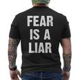 Donna Fear Is A Liar Con Collo A T-shirt da uomo con stampa posteriore