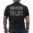 Donna Magliette Donna Divertenti Regalo Meno Persone Più Gatti T-shirt da uomo con stampa posteriore