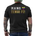 Donna Mano Tengo Fe Con Collo A T-shirt da uomo con stampa posteriore