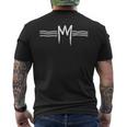Donna Mm Logo Bianco Con Strisce Con Collo A T-shirt da uomo con stampa posteriore