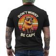 Dont Be Worry Be Capy Capybara Retro Rodent T-Shirt mit Rückendruck