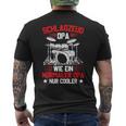 Drum Kit Grandpa Drummer Rock Music T-Shirt mit Rückendruck