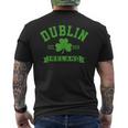 Dublino Irlanda Est 988 Trifoglio Foglia Trifoglio San Patrizio T-shirt da uomo con stampa posteriore