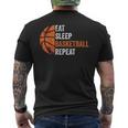 Eat Sleep Basketball Repeat Basketball Coach Sport Men's T-shirt Back Print