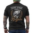 Echte Jungs Gehen Angeln Angler Fischer Real Boys T-Shirt mit Rückendruck