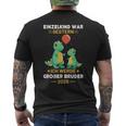 Einzelkind War Gestern Ich Werde Großer Bruder 2025 Dinosaur T-shirt da uomo con stampa posteriore