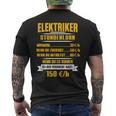 Elektriker Stundenlohn Stundensatz T-Shirt mit Rückendruck