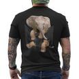 Elephant Pocket Ripper Pocket Elephant Lover Gift Halloween Men's Back Print T-Shirt