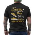 Entrando Nel Mio Compleanno Di Maggio Con La Grazia E La Misericordia Di Dio T-shirt da uomo con stampa posteriore