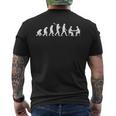 Evolution Chess Player Chess Set Chessmen T-shirt da uomo con stampa posteriore