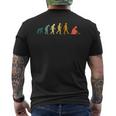Evoluzione Raccoglitore Di Funghi Retrò Cacciatore Di Funghi Raccogliere Funghi T-shirt da uomo con stampa posteriore