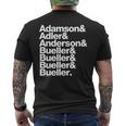 Ferris Bueller's Day Off Adamson & Eagle & Anderson T-Shirt mit Rückendruck