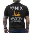 Forklift Driver Forklift Truck Warehouse T-Shirt mit Rückendruck