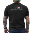 Free Palestine Bandiera Della Palestina Battito Cardiaco T-shirt da uomo con stampa posteriore