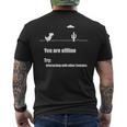 Dinosaur Computer Per Nerd Geek E Coder T-shirt da uomo con stampa posteriore