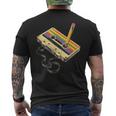 Nerd Retro Cassette Pencil Computer Old School T-Shirt mit Rückendruck